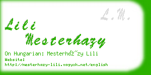 lili mesterhazy business card